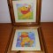 2x Tablou Ursuletul Winnie Puh pooh ilustratie art print Disney rama lemn
