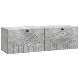 vidaXL Oglindă TV montată pe perete Gri Beton 98 x 31 x 30 cm 898218