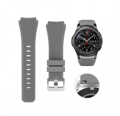 Curea silicon 22mm SSamsung Galaxy Watch 46mm, Gear S3 Huawei watch GT foto