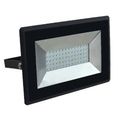 Proiector 50W LED alb 6500K slim negru IP65