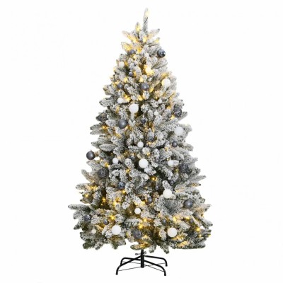 vidaXL Brad Crăciun artificial articulat cu 300 LED-uri/globuri 270 cm foto
