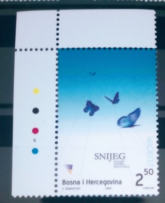 Bosnia Herțegovina 2003 fluturi, Europa Cept serie 1v. nestampilata foto