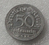 G5. Germania 50 pfennig 1920 A XF / aUNC **, Europa