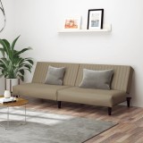 Canapea Extensibilă 2 Locuri vidaXL Cappuccino Piele Ecologică, Multifuncțională, Cadru Lemn, 200x84.5x69 cm
