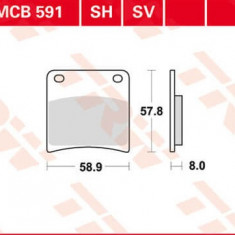 Set placute frana fata TRW MCB591SI - Suzuki GSX 600 F (88-97) - GSX 750 F 89-97) - GSX 1100 F (88-96) 4T LC 600-750-1100cc