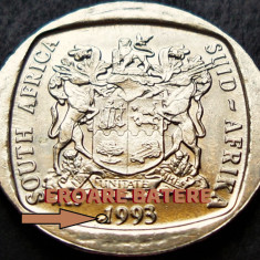 Moneda 1 RAND - AFRICA de SUD, anul 1993 *cod 752 = eroare batere