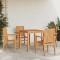 Gossi scaune gradina stivuibile 4 buc. 56,5x57,5x91 cm lemn masiv tec
