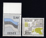 ESTONIA 1991 STEAGUL SI HARTA TARII SERIE MNH