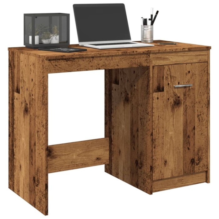 Gossi birou, lemn vechi, 100x50x76 cm, lemn prelucrat
