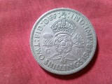 Moneda Anglia 1948 2 shilligs George VI , Cu-Ni , cal. F.Buna