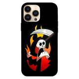 Husa compatibila cu Apple iPhone 13, Viceversa, model I am the reaper Billy and Mandy , Silicon, TPU, Transparent, Carcasa