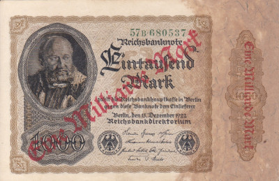 GERMANIA 1.000.000.000 marci 1922 XF+!!! foto