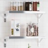 vidaXL Suporturi rafturi inox 15x2.5x11.5cm argintiu (4 buc) - rezistent, montaj ușor, economie spațiu, diverse aplicații