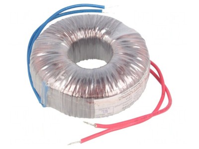 Transformator toroidal 100VA 230V 55V 1.81A cu cabluri foto