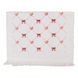Cumpara ieftin Prosop maini fata bumbac alb roz 40x66 cm