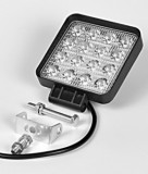 Proiector LED Auto 48W Slim, 3120lm, 9-30V, Stroboscop, Flood 60&deg;, Aluminiu, Off Road, Utilaje, Camioane