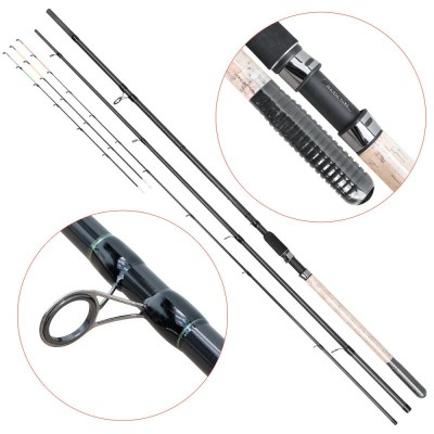 Lanseta fibra de carbon Baracuda Dynasty Feeder Plus 390MH : 3,9m A 60-120g. foto