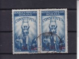 1952 LP 298 CONSTITUTIA R. P. R. SUPRATIPAR PERECHE STAMPILAT