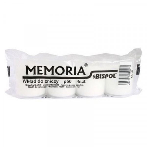 Set 4 Rezerve Candele Albe P50 A4 Bispol 18h DNC17284
