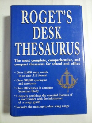 ROGET&amp;#039;S DESK THESAURUS * The most complete, comprehensive, and compact thesaurus for school and office. - foto