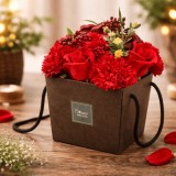 Buchet garoafe rosii din sapun