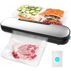 Aparat de vidat si sigilat alimente Cecotec SealVac, vidare uscata si umeda, latime 30 cm, 8 moduri, taiere folie