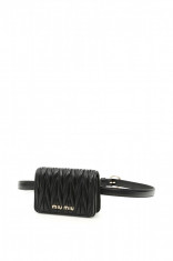 Borseta dama Miu Miu, Miu miu matelasse&amp;#039; mini beltbag 5CC391 N88 F0002 Negru foto