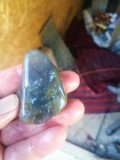 Turmalina Albastra in Quartz, Piatra Naturala Bruta, Indicolit, 46mm, Cristal Terapeutic, Colectie Minerale, Chakra Gatului si Al Treilea Ochi