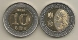 Moneda Moldova 10 Lei 2018 Bimetal UNC - 25 Ani Leu Moldovenesc, Comemorativa