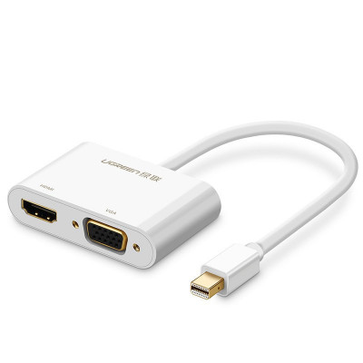 Adaptor Ugreen HDMI / VGA - Mini DisplayPort 4K @ 30 Hz Full HD 1080p Alb (MD108 10427) foto