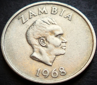 Moneda exotica 5 NGWEE - ZAMBIA, anul 1968 * cod 5375 foto