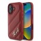 Husa pentru iPhone 16 - Karl Lagerfeld Diagonal Quilted (KLHCP16SPQDSMGR) - Red