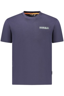 Napapijri Tricou barbati, cu imprimeu grafic pe fata si pe spate, Regular Fit, Bleumarin, S foto