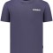 Napapijri Tricou barbati, cu imprimeu grafic pe fata si pe spate, Regular Fit, Bleumarin, S