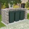 Gabion triplu &icirc;ngrădire pubelă, oțel, 250 x 100 x 120 cm