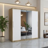 Dresing Delia 200 Sonoma cu Oglinda si Usi Albe Scrie-ne pentru detalii