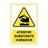 Indicator avertizare Atenție! Substanțe corozive