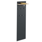 Cumpara ieftin Cuier de hol mdf grafit stejar artizanal Rioma 50x24.6x180.6 cm