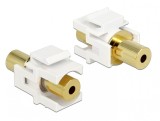 Modul Keystone jack stereo 3.5mm 4 pini M-M Alb, Delock 86363