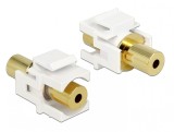 Modul Keystone jack stereo 3.5mm 4 pini M-M Alb, Delock 86363