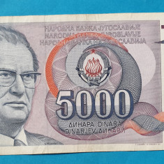 5000 Dinari anul 1985 - Bancnota Iugoslavia 5 Mii - 5.000 - Jugoslavije