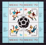 Cumpara ieftin ✅RO 1970 ,LP 729a,&quot;C.M. Fotbal Mexic &#039;70&quot;, colita 75 ,MNH, Nestampilat