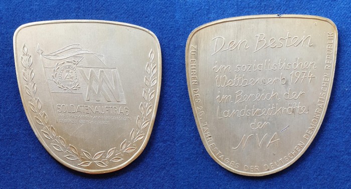 Medalia - SOLDATEN AUFTRAG - medalie DDR - Germania democrata 1974