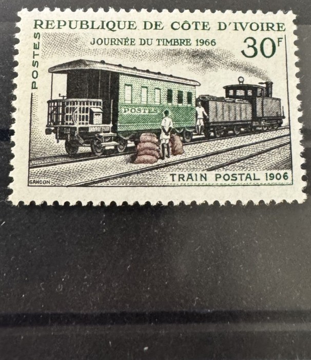 1966. Coasta de Fildeș. Tren de poștă MNH