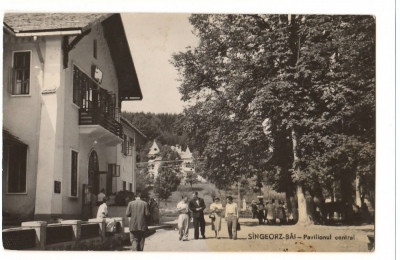 CPI B 10881 CARTE POSTALA - SANGEORZ BAI. PAVILIONUL CENTRAL, RPR foto