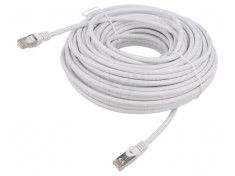 Patch cord S/FTP Cat6a Cu LSZH Alb 30m
