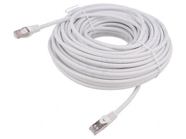 Patch cord S/FTP Cat6a Cu LSZH Alb 30m