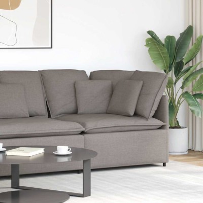 vidaXL Modul de colț pentru canapea modulară cu perne gri taupe 100 cm foto