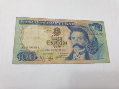 bancnota portugalia 100 e 1965 foto