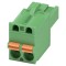 Conector mufă 2 pini, pas 5,08mm